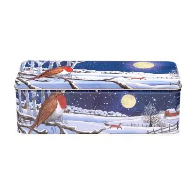 Emma Bridgewater Winter Animals Robin Long Deep Rectangular Tin