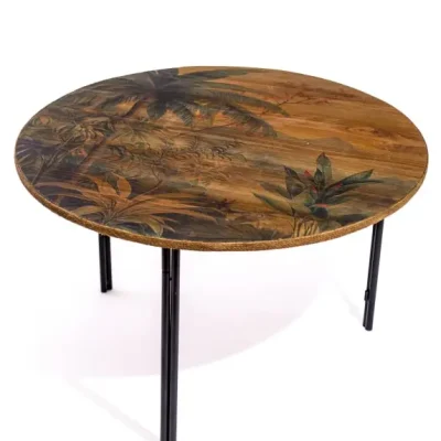 Tropical Landscape Round Coffee Table 80cm