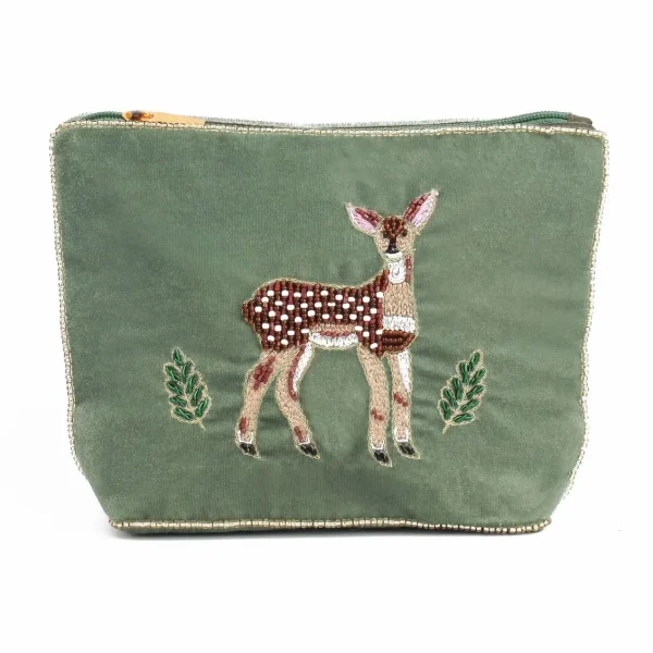 My Doris Deer Medium Green Pouch