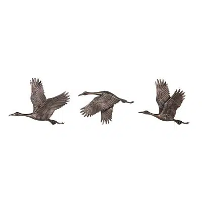 Set of 3 Bronzed Flying Geese
