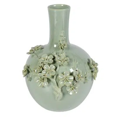 Handmade Celadon Blossom Vase