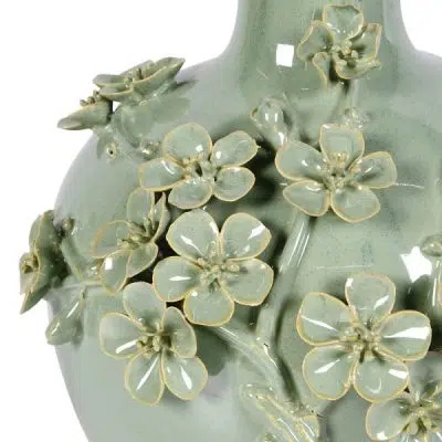 Handmade Celadon Blossom Vase