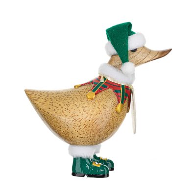 DCUK Traditional Christmas Ducky Tartan Elves Green Hat