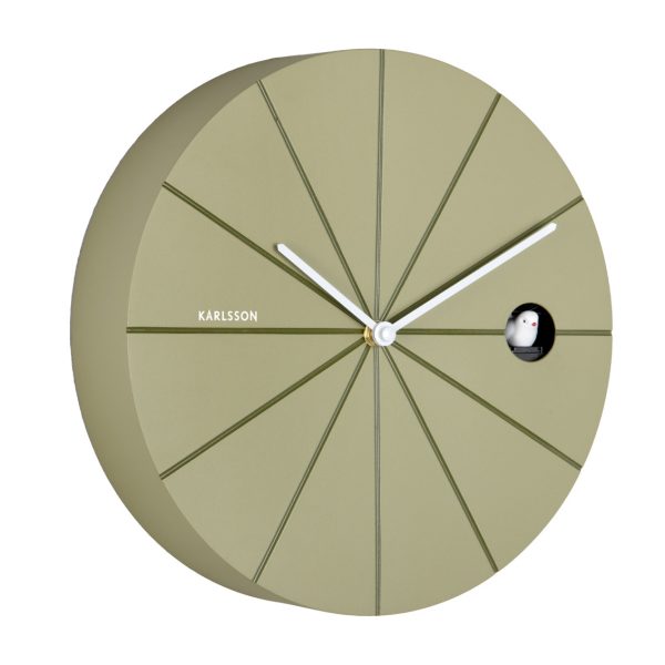 Karlsson Wall Clock Destacado Cuckoo Olive Green
