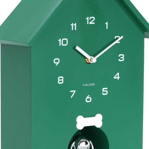 Alternative view of Karlsson Wall Clock Dog House Retro Green