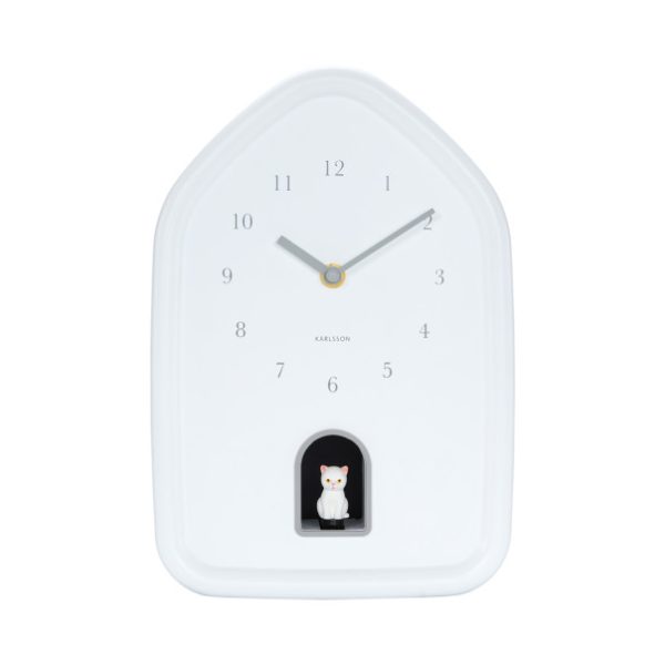 Karlsson Wall Clock Modern Kitty White
