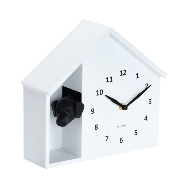 Karlsson Wall Clock Peeking Doggy White