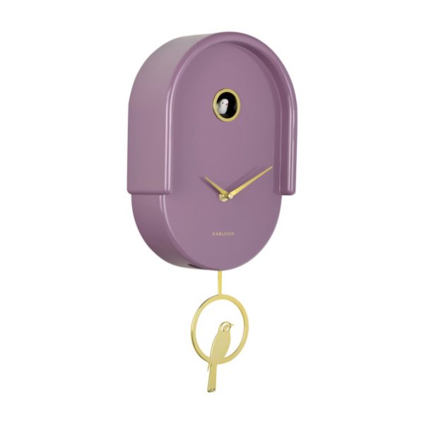 Karlsson Wall Clock Tweet Light Mauve