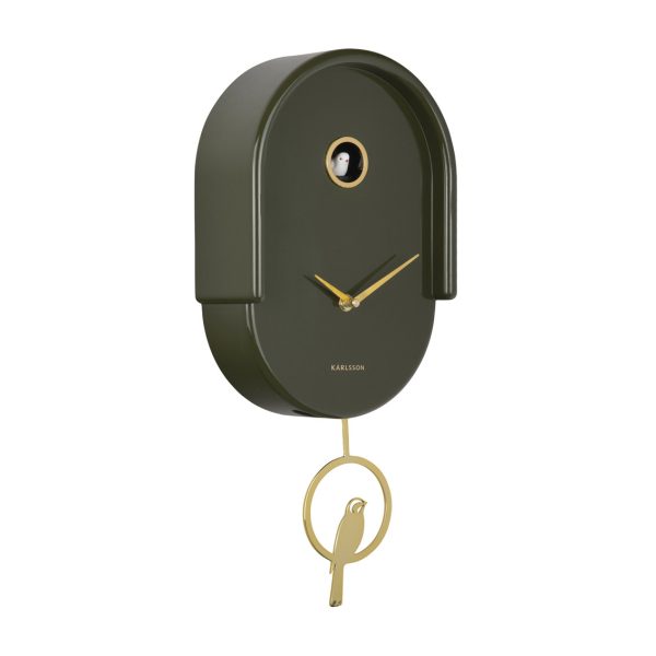 Karlsson Wall Clock Tweet Luxury Green