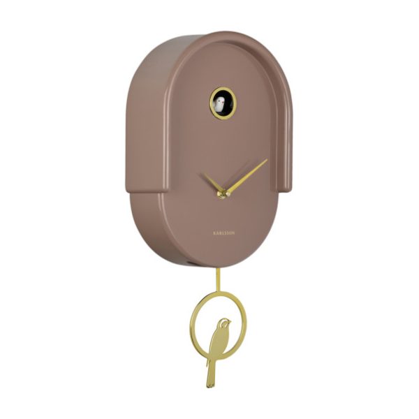 Karlsson Wall Clock Tweet Mocha Brown