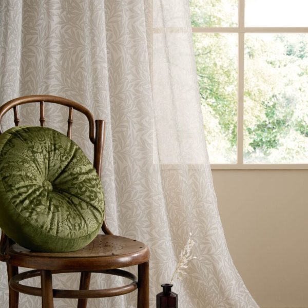 William Morris Original Willow Linen Slot Top Sheer Panel Curtain