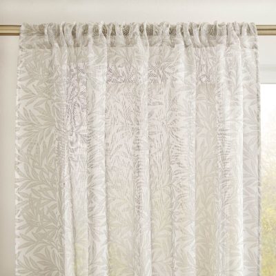 William Morris Original Willow Linen Slot Top Sheer Panel Curtain top