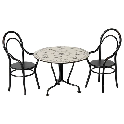 Maileg Dining table, Set with 2 chairs