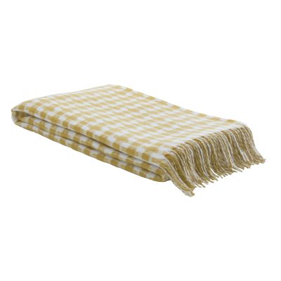 Laura Ashley Knapton Throw Ochre Yellow 130x170cm