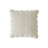 Laura Ashley Scalloped Dove Grey Microfibre 43x43cm Cushion reverse