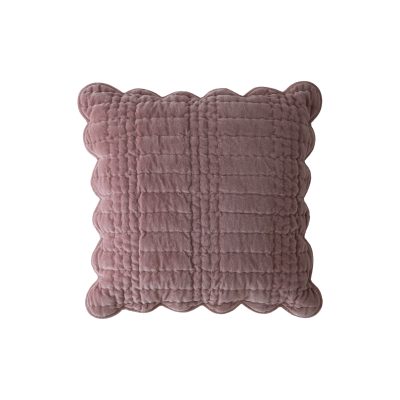 Laura Ashley Scalloped Old Rose Microfibre 43x43cm Cushion face
