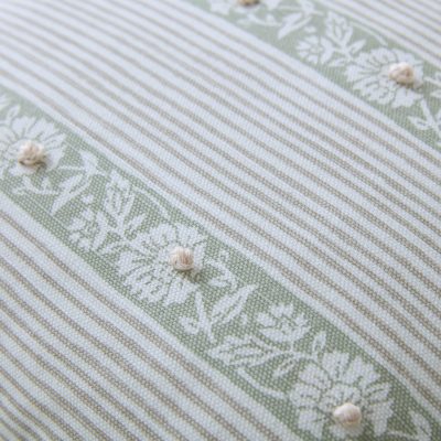 Laura Ashley Semington Sage Green 30x50cm Microfibre Cushion detail
