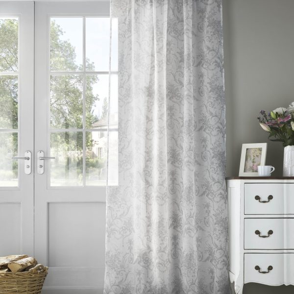Laura Ashley Tuileries Dove Sheer Voile Readymade Curtain Panel