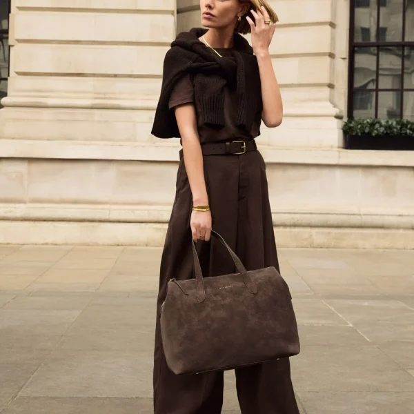 Alternative view of Katie Loxton Milan Suedette Cabin Bag Chocolate