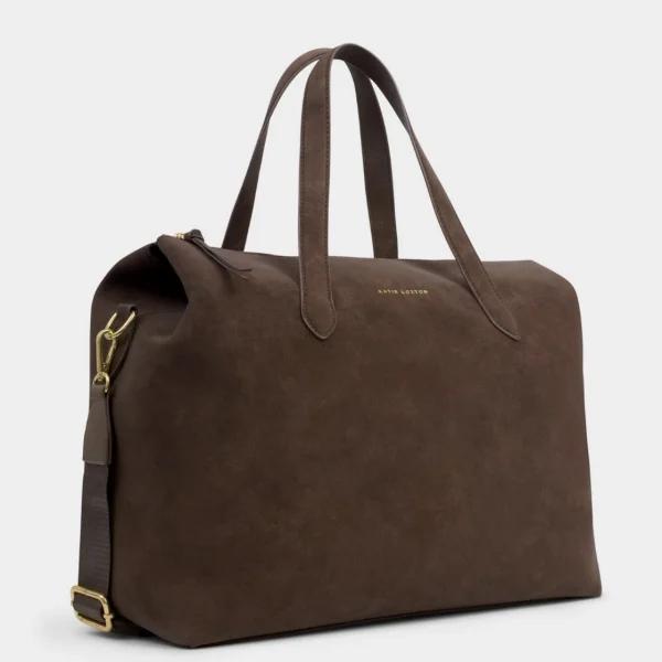 Katie Loxton Milan Suedette Cabin Bag Chocolate