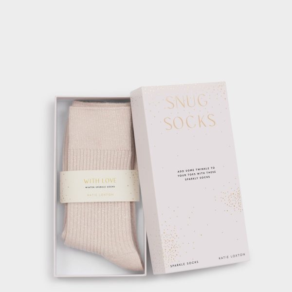 Katie Loxton Pink Gift Boxed Sparkle Socks
