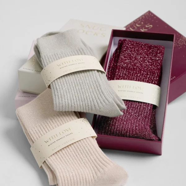 Alternative view of Katie Loxton Grey Gift Boxed Sparkle Socks