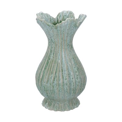 Gisela Graham Porcelain Bowl 14cm - Green Speckle Flower