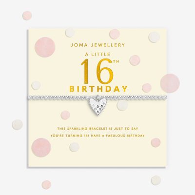 Joma Jewellery Confetti A Little 16th Birthday Silver Plated Bracelet