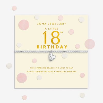 Joma Jewellery Confetti A Little '18th Birthday' Bracelet in Silver Plating