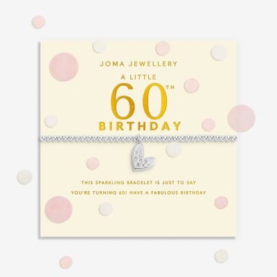 Joma Jewellery Confetti A Little '60th Birthday' Bracelet in Silver Plating