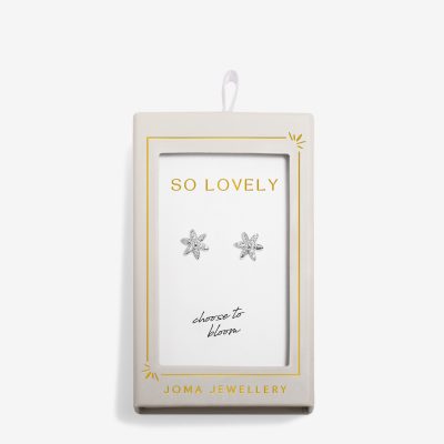 Joma Jewellery Moments To Shine 'So Lovely' Stud Earrings in Silver Plating