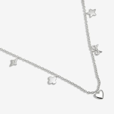 From our most-loved Life's A Charm collection, we're delighted to introduce you to our Life's A Charm 'Happy Birthday' Necklace in Silver Plating. Featuring a silver-plated chain necklace base and an array of adorable charms to symbolise their special day, this sweet little style will arrive perfectly presented in a beautiful buttercream and blush pink gift box, ready to wow.