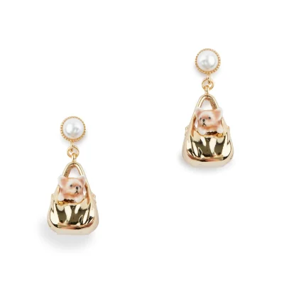 Bill Skinner - Dog in a Bag Drop Earrings