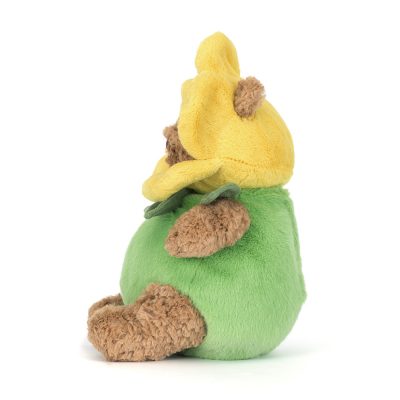 Jellycat Bartholomew Bear Daffodil Outfit BARM2FL side view