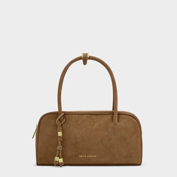 Katie Loxton Hadley Bowling Bag Caramel Suedette