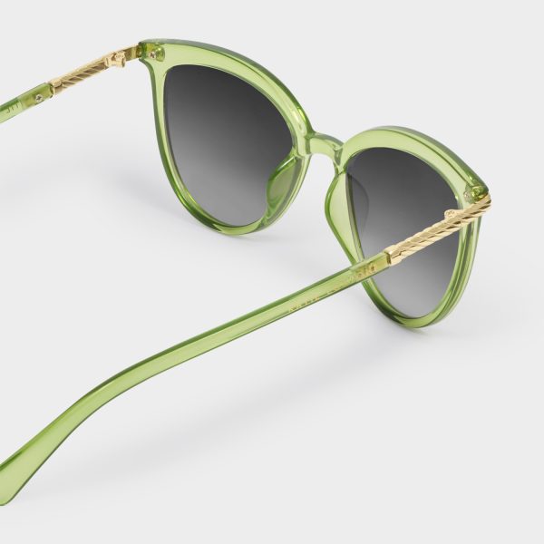 Katie Loxton Ravello Sunglasses Green Transparent