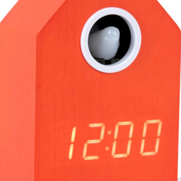Karlsson Alarm Clock Cuckoo LED Brilliant Orange