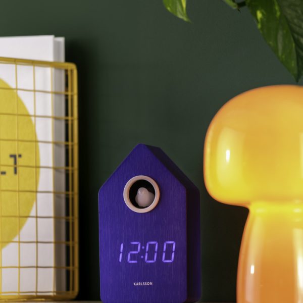 Karlsson Alarm Clock Cuckoo LED Cobalt Blue
