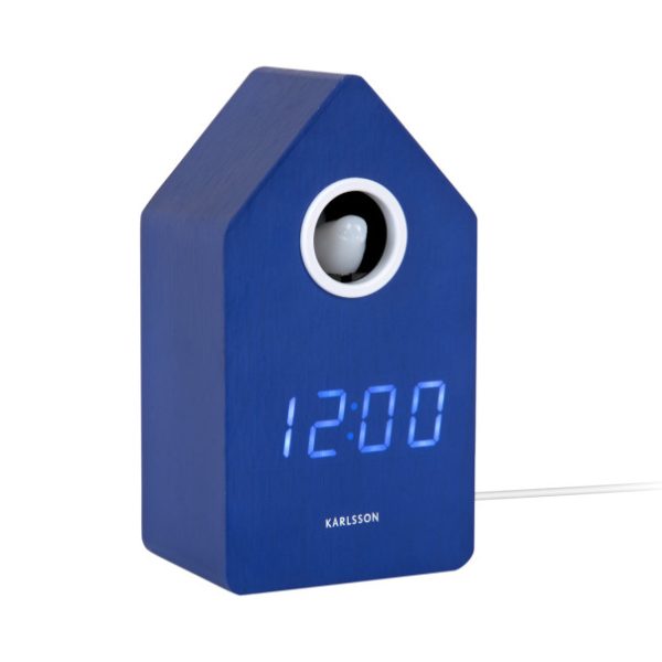 Karlsson Alarm Clock Cuckoo LED Cobalt Blue