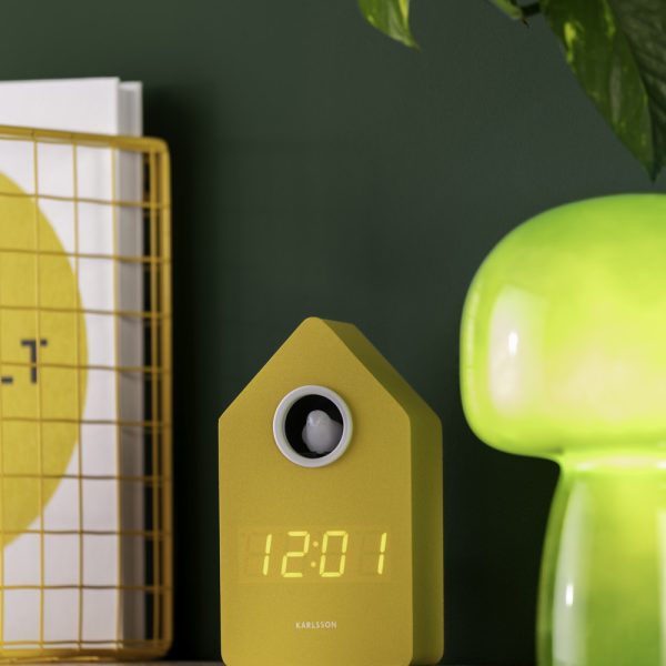 Karlsson Alarm Clock Cuckoo LED Mango Yellow