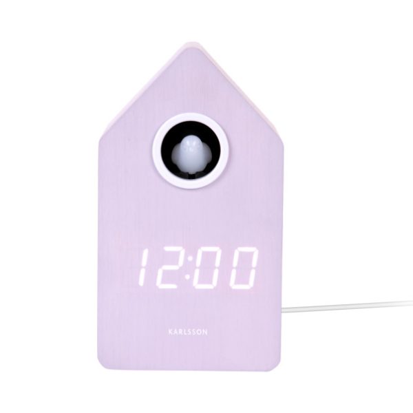 Karlsson Alarm Clock Cuckoo LED Soft Purple