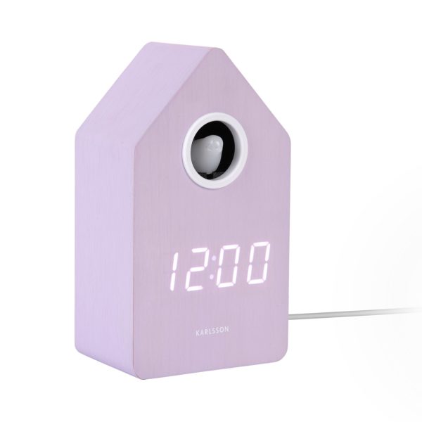 Karlsson Alarm Clock Cuckoo LED Soft Purple