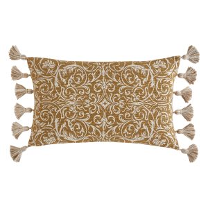 Heritage Royal Palaces Kensington Ochre Yellow Cushion 30 x 50cm front