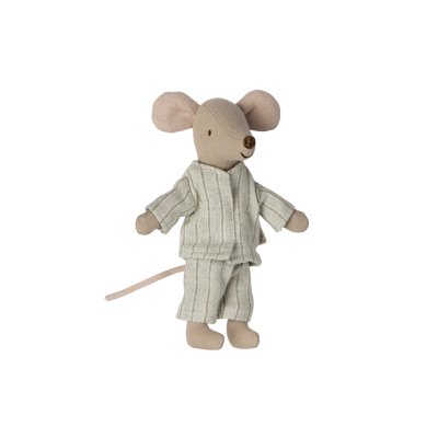 Maileg Big brother mouse in matchbox - Grey PJs