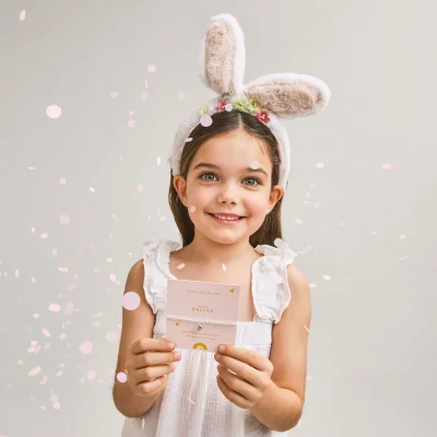 Joma Jewellery Kids' Confetti A Little Happy Easter Silver Plated Bracelet