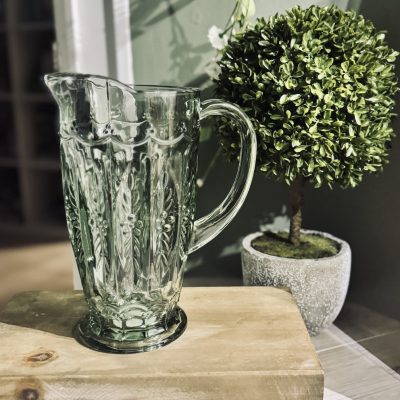 Gisela Graham green pressed glass jug