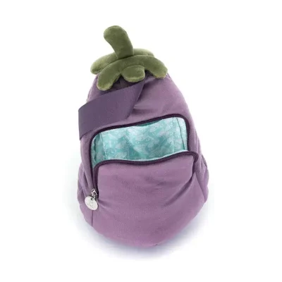 Jellycat Amuseables Aubergine Bum Bag open