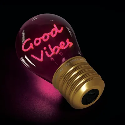 Legami Lightbulb Table Lamp - Good Vibes