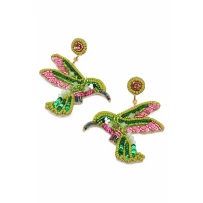 My Doris Hummingbird Beaded Earrings