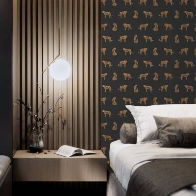 Alternative view of WERNS® Leopold Leopard Wallpaper – Black